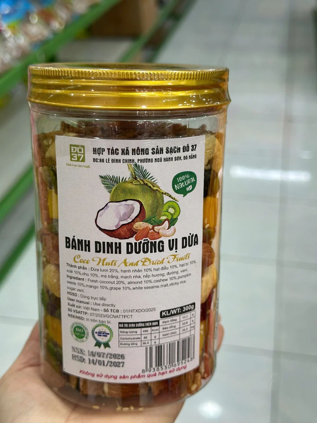 Bánh dinh dưỡng vỏ dừa tại Quốc Bảo