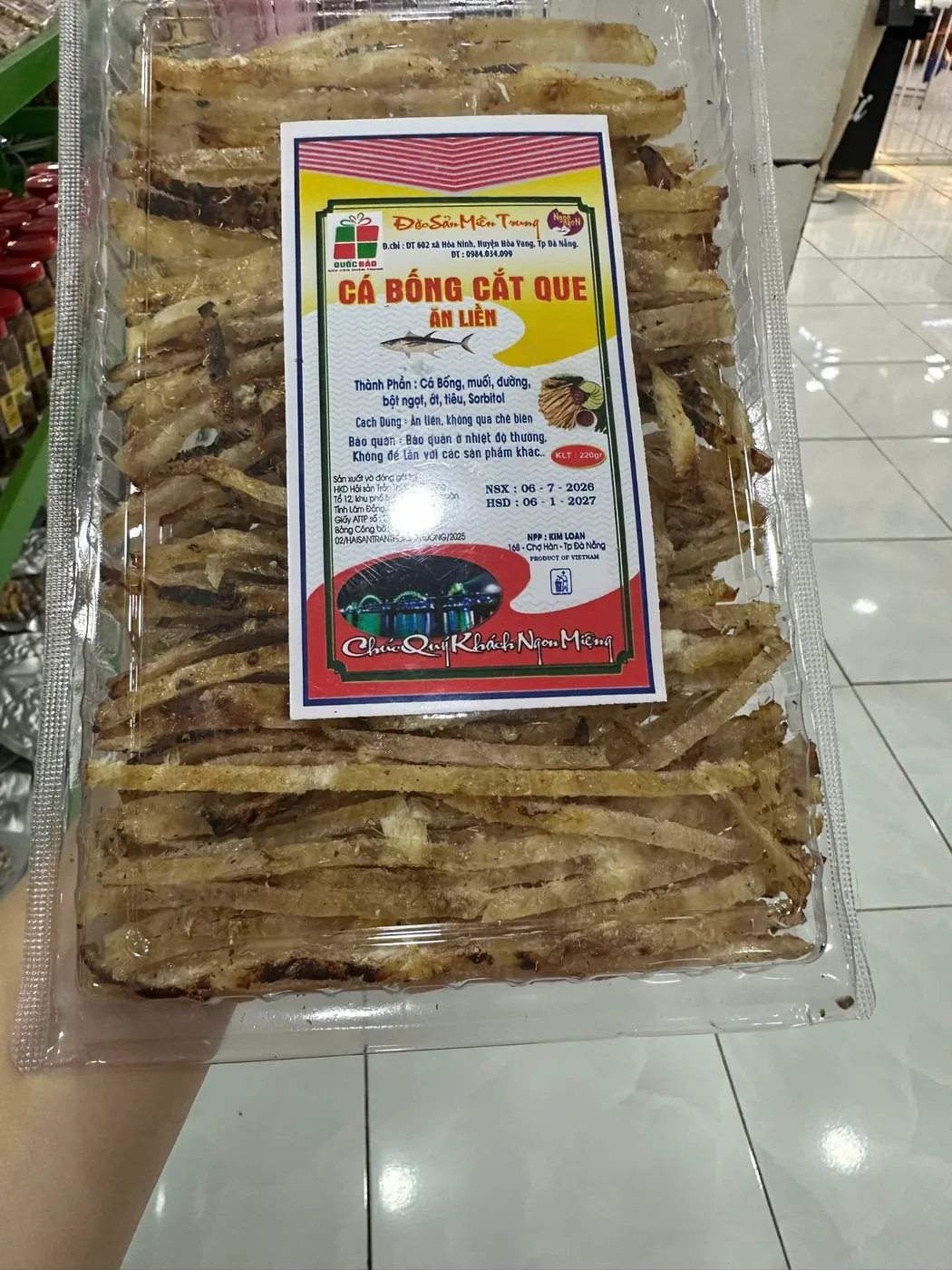Cá bống cắt que ăn liền Quốc Bảo