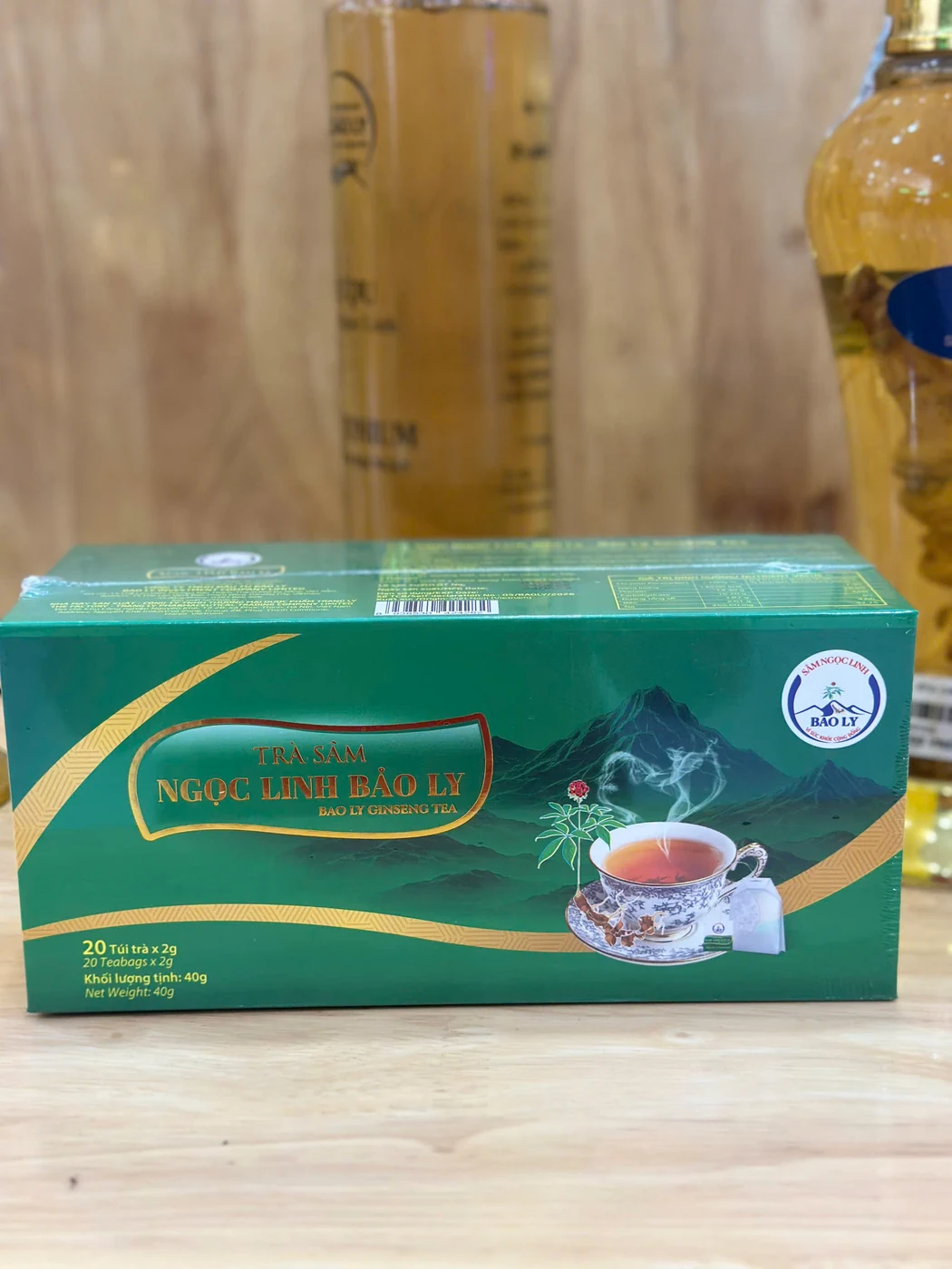 Trà sâm Ngọc Linh Bảo Ly hộp xanh